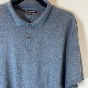 Michael Kors Gray Cotton Polo Shirt with MK Logo in Gray Size Large